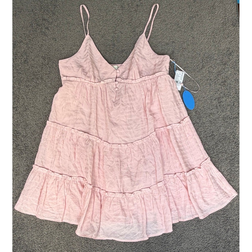 PacSun Your Favorite Pink Tiered Babydoll Mini Dress‎ XL NWT 47163